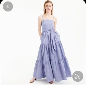 J. Crew Tiered Maxi Dress in Stripe